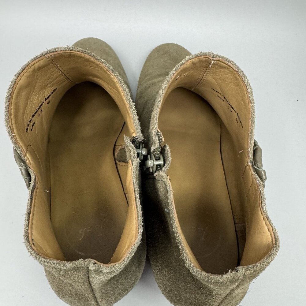 Jack Rogers Womens Peyton Ankle Booties Brown Leather Upper Side Zipper Size 6.5 - Picture 7 of 9